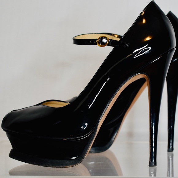 Yves Saint Laurent Black CROC EMBOSSED TRIBUTES - Picture 7 of 7